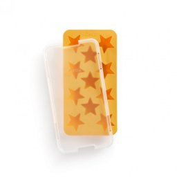 Forma cuburi de gheata cu capac Lekue 1010245, 23x11,8x3 cm, 11 stele, Stearin, -40°C / +60°C, Galben