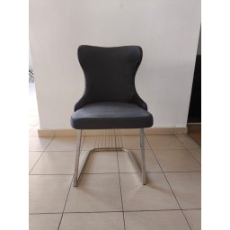 SET DE 6 SCAUNE STELLA GRI CU ARGINTIU