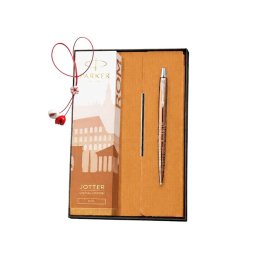 Set Pix Jotter Royal Global Roma bronz + Agenda Velvet B6 portocalie