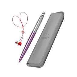 Set Pix Jotter Royal mov + Etui Victoria gri cu fermoar