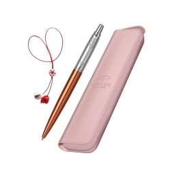 Set Pix Jotter Royal portocaliu + Etui Chelsea roz cu fermoar