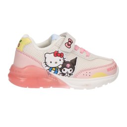 Pantofi sport cu panza si talpa TPR cu lumini Hello Kitty