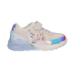 Pantofi sport cu panza si talpa TPR cu lumini Frozen Elsa si Olaf
