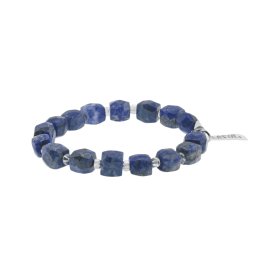 Bratara din cristale naturale Lapis lazuli cuburi fatetate, 8-9mm