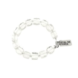 Bratara din cristale naturale Cristal de stanca cuburi fatetate 8-10mm
