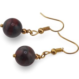 Cercei cu agatatoare Sangele dragonului sfera 10mm