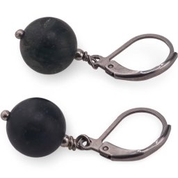 Cercei cu agatatoare Agat indian mat sfera 10mm