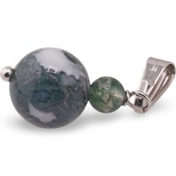 Pandantiv Moss agat sfere 4-10mm