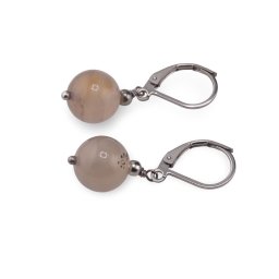 Cercei cu agatatoare Agat natural sfera 10mm