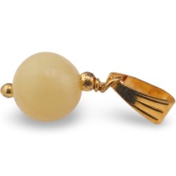 Pandantiv Jad galben sfera 8mm