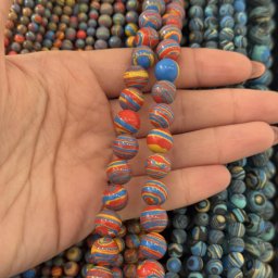 Sirag compozit multicolor sfere 10mm, 39cm