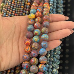 Sirag compozit multicolor sfere 12mm, 35cm