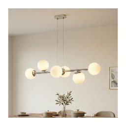 Brilagi - Lustră suspendată pe cablu MALONY, 6 x E14, max. 20W, 230V, crom lucios