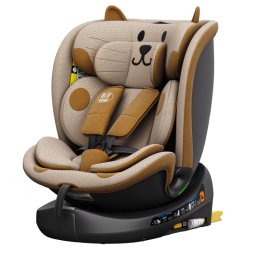 BUF BOOF® B-Joy DELUXE i-Size 40–150 cm Scaun Auto Copii, ISOFIX, Rotativ 360°, Reclinare 155°, Poziție Somn, OrangeCAT