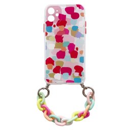 Husa Hurtel Color Chain gel flexible elastic a chain pendant - Husă silicon - compatibil cu Samsung Galaxy A32 4G - Lanț/agățătoare - culoare Multicolor
