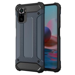 Husa Hurtel Hybrid Armor Tough Rugged - Husă telefon - compatibil cu Xiaomi Redmi Note 11T 5G / Redmi Note 11S 5G / Poco M4 Pro 5G - Anti-șoc - culoare Albastru
