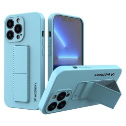 Husa Wozinsky Kickstand silicone stand - Husă silicon - compatibil cu Apple iPhone 13 light - Kickstand / Suport - culoare Albastru