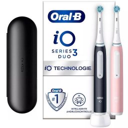 Oral-B iO 3, Autonomie 56 de minute, Negru/Roz