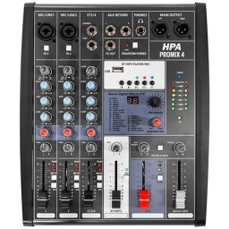 Consola DJ MIXER DIGITAL 4 CANALE 48V BT/USB/SD