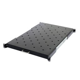 RAFT CULISANT SPACER 1U pentru rack 19", adancime 366mm, pt. cabinet de 600mm, sarcina maxima 60Kg, vopsea antistatic, otel 1.2mm, black, "SPSS-1U366-BK-03