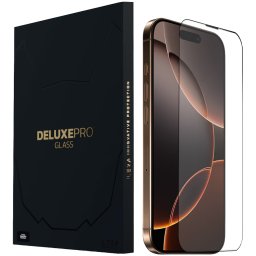 Folie de sticlă securizată iLera DeLuxe Original Glass pentru Apple iPhone 16 Pro Max - negru