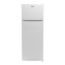 Frigidere Frigider cu doua usi VIVAX DD-207E W, 204L, Clasa E, Termostat reglabil, Iluminare LED, Usi reversibile, Suprafata painted metal, 3 Rafturi de Sticla securizata, H 143 cm, Alb