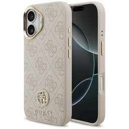Husa Husa pentru iPhone 17 - Guess Hardcase 4G Strass Logo MagSafe (GUHMP17SP4GRMDEP) - Pink