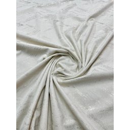 Set 2 draperii Hiko Goldie COMFY Istanbul, catifea imprimata, fildes, crem, ivoire auriu, cu rejansa creion, 6,5cm