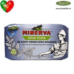 MINERVA Ton solid in ulei de masline extra-virgin organic 120g