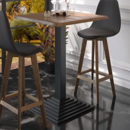 Picior central pentru mese model CLEO cel nou, H=720 mm, baza patrata 450x450 mm, finisaj negru