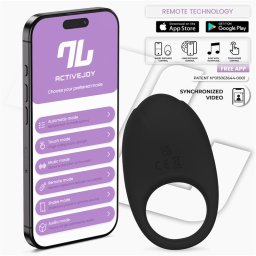 InToYou App Series Ringo Vibrating Ring with App Black