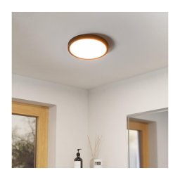 Eglo 901326-LED Plafonieră de baie FUEVA LED/14,2 W/230 V/Ø 27,8 cm/IP44 negru