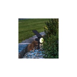 Eglo 901069 - Lampă solară SAMBUCO LED RGBW reglabilă, 3W/4,5V, IP44, neagră, cu telecomandă
