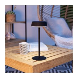 Eglo 75876-LED SIMERI lampă de birou solară reîncărcabilă, dimabilă LED/3W/5V 1800mAh IP44 negru