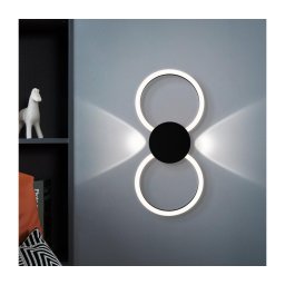 Eglo 902124 - Aplică de perete VENTICELLO, LED/20W/230V + LED/0,91W, neagră