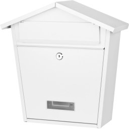 Cutie postala Modern B, alba, 365x365x133 mm, cu cheie