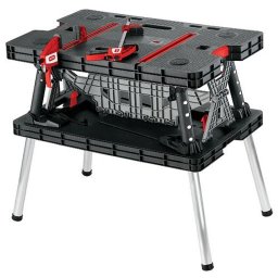 Masa de lucru pliabila Keter 85x55x75,5 cm, cu cleme, sustine 453 kg