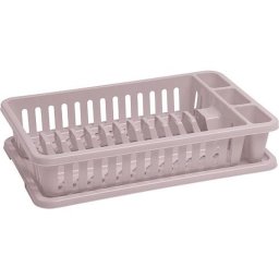 Scurgator de vase Curver Lux bej, 42x26,5x8,8 cm, cu suport tacamuri