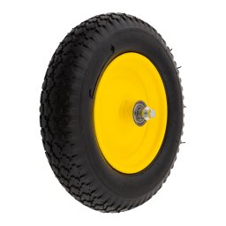 Roata pneumatica 350-8 pentru roaba, ax 20x93 mm, janta metalica Elefant