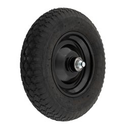 Roata pneumatica 400-8 pentru roaba, cu ax 20x93 mm si janta metalica Elefant