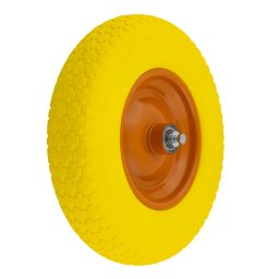 Roata poliuretanica 400-8 pentru roaba Elefant, cu ax 20x93 mm si janta metalica