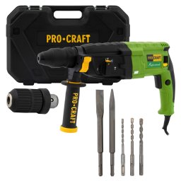 Ciocan rotopercutor ProCraft BH1400 DFR, 790W, 3J, SDS+, cu valiza si accesorii