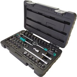 Trusa capete tubulare Whirlpower 1/4" cu clichet, 45 piese, în cutie