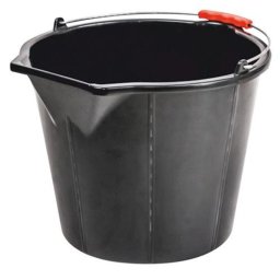 Galeata de constructii ReCycled Strong 15 L, cu cioc, plastic extra rezistent, neagra
