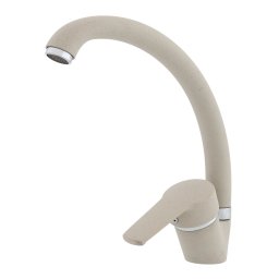 Baterie lavoar Fleko MB203 bej granit, cartus ceramic 40 mm, cu racorduri incluse