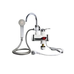 Robinet electric instant pentru apa calda cu afisaj LCD, alb, Korman Technik LZ010LY