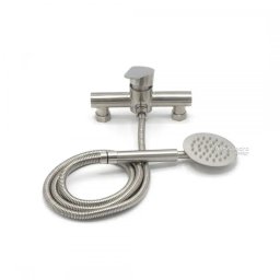 Set baterie dus cu furtun, inox SUS304 satinat, cartus ceramic, LY011