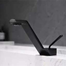 Baterie lavoar negru mat din alama sanitara, monocomanda, Korman Technik MP017H