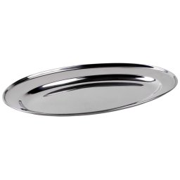 Platou oval din inox MagicHome EOT 30 cm, finisaj lucios, pentru servire
