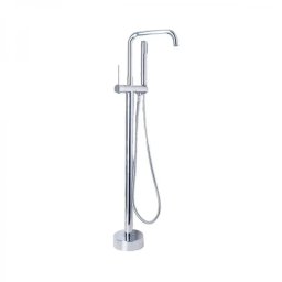 Baterie de podea pentru baie, crom lucios, cu para si furtun, 2 functii, CF2039